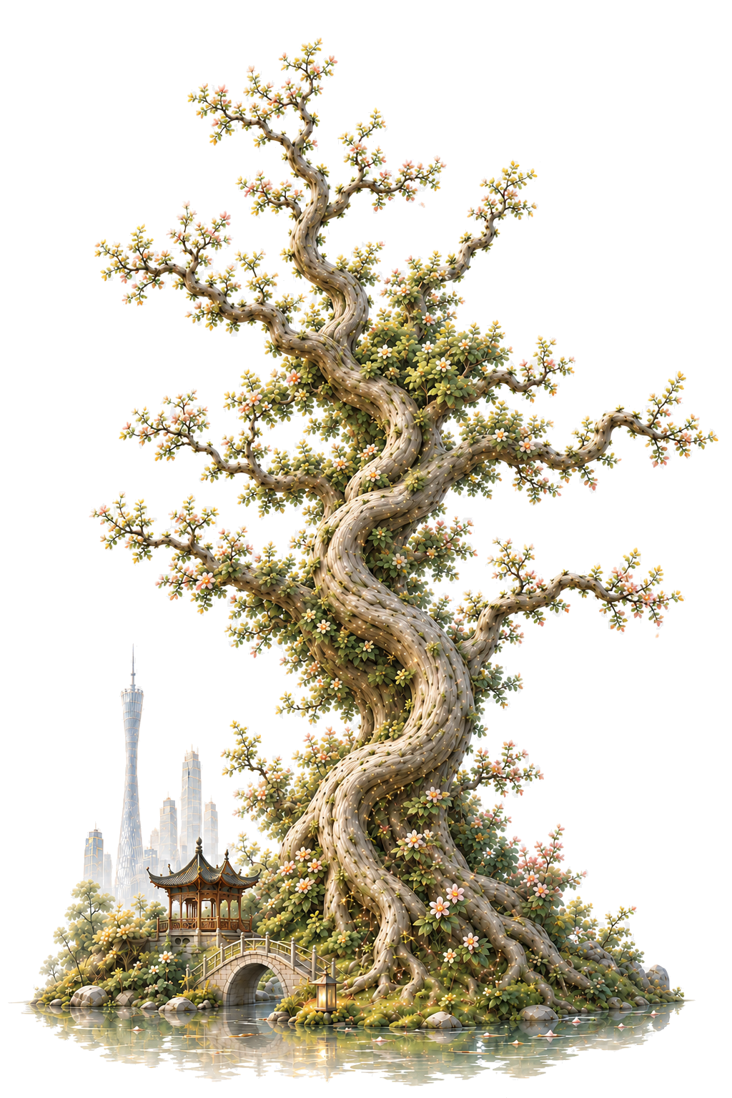 Growth tree with academic roots